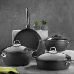 Romance  V2 7 Parça Tencere ve Tava Seti Siyah