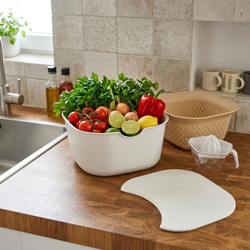 Çok Amaçlı Süzgeçli Sebze Meyve Hazırlık ve Saklama Seti