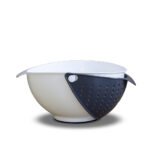 2'si 1 Arada Pratik Süzgeç ve Hazırlık Kabı - Pastel Seri - Antrasit Gri, 1.5 LT